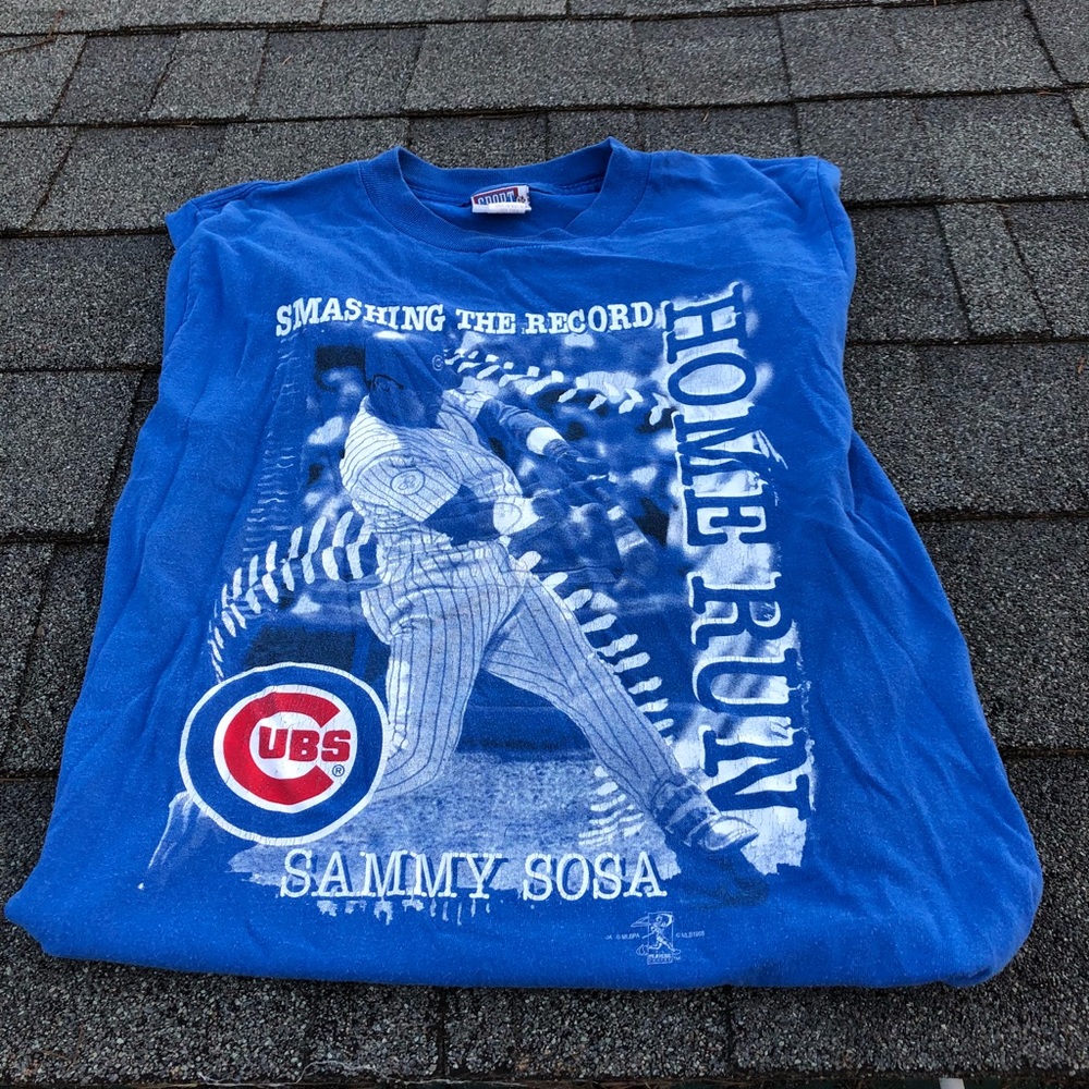 VTG SAMMY SOSA CHICAGO CUBS T SHIRT MADE IN USA